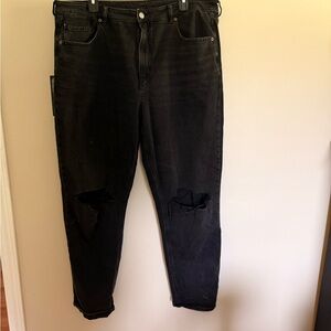 American Eagle Outfitters Black Denim Mom Jeans size 18